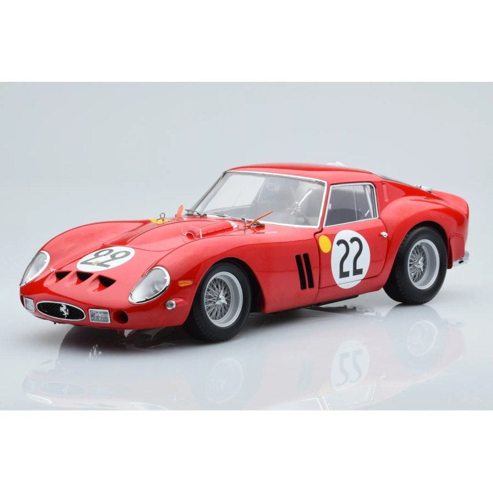 New KYOSHO FERRARI 250 GTO 3.0L V12 BELGE N22 1:18 Model Car RED 08438B