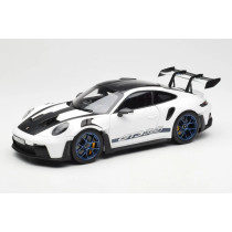 187353 Porsche 911 GT3 RS w/Weissach 2022 White/Indigoblue 1:18