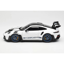 187353 Porsche 911 GT3 RS w/Weissach 2022 White/Indigoblue 1:18