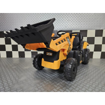 12-Volt Battery-Powered Children Tractor JCB Shovel for Young Explorers