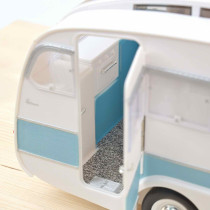 181760 Citroen DS 19 1959 Hellblau und Violet + Caravane Henon 1:18