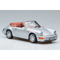 187330 Porsche 911 Carrera 2 Cabriolet 1990 Silver 1:18