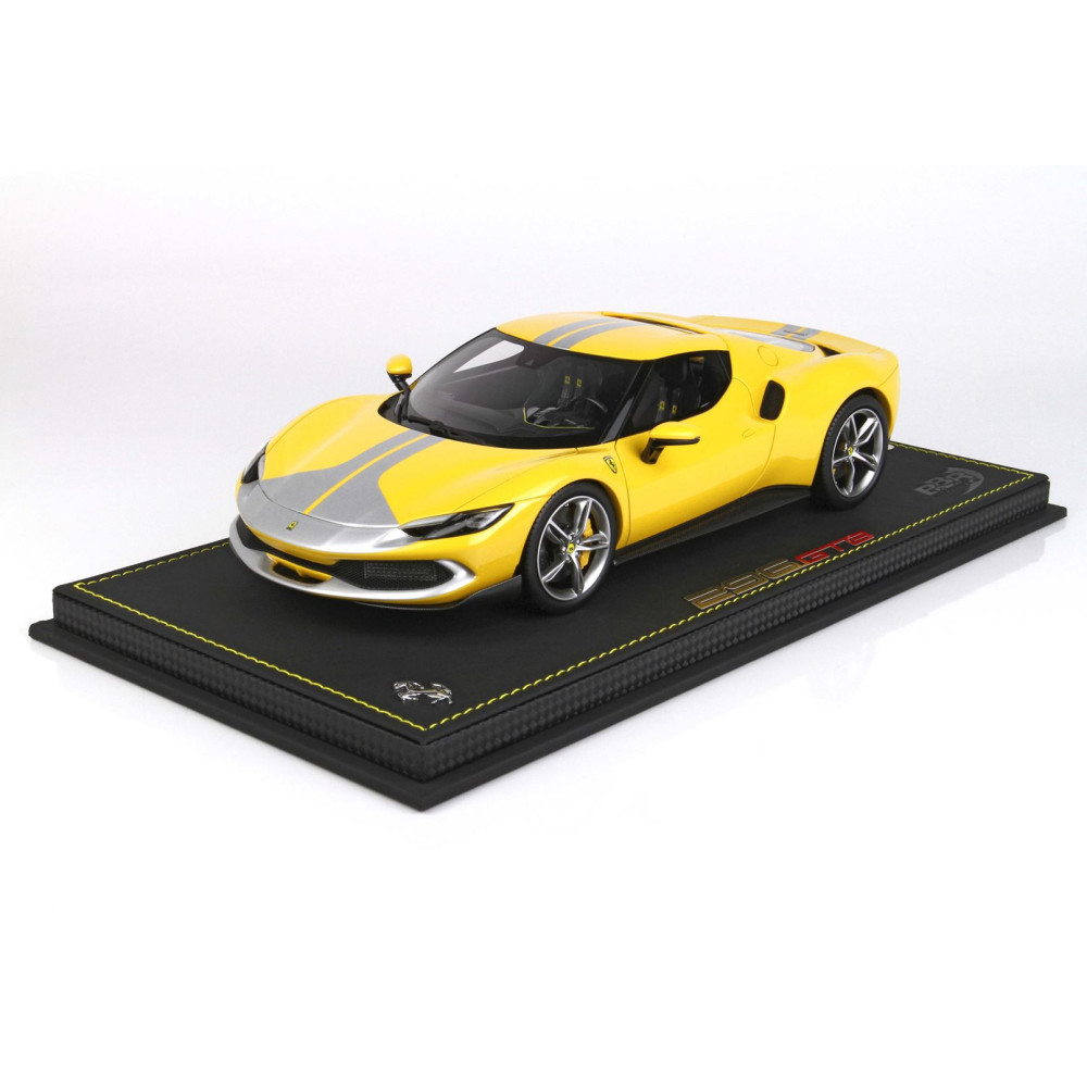 P18211C FERRARI 296 GTB ASSETTO FIORANO 2022 YELLOW SILVER