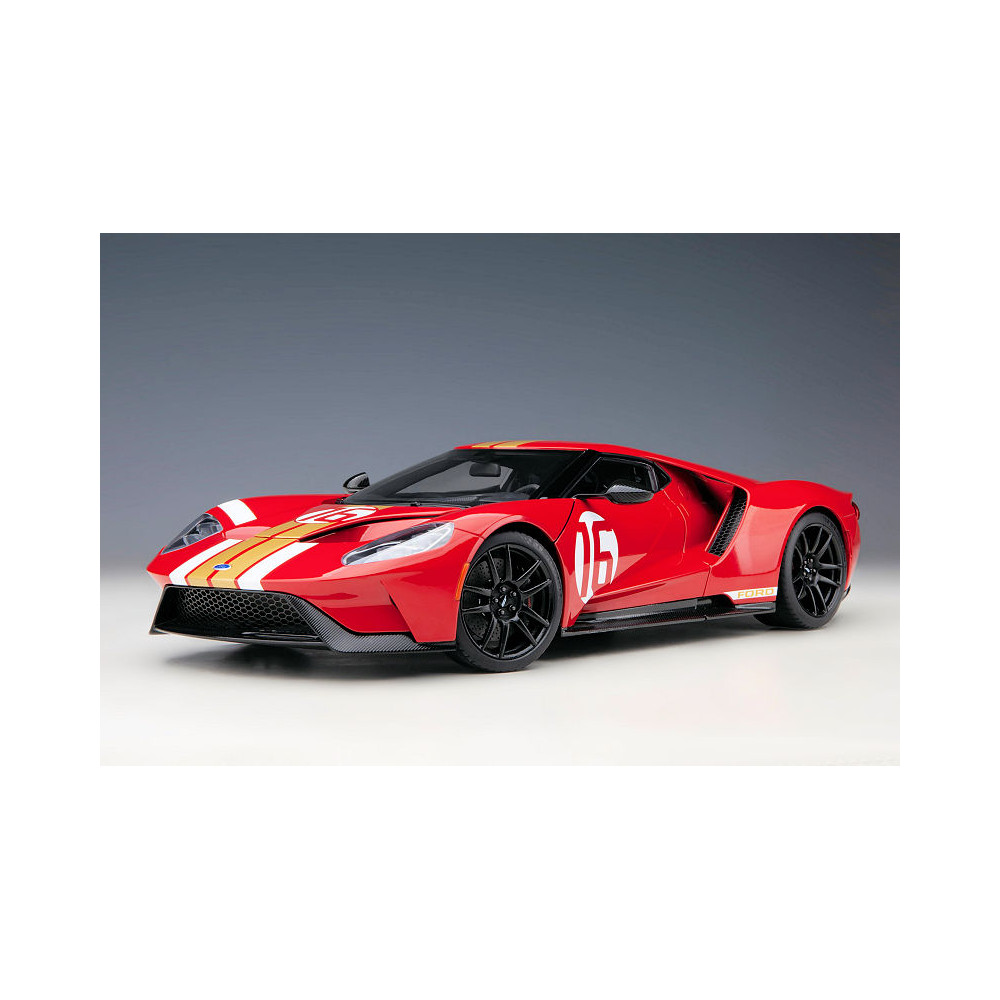 New AUTOart Ford GT Alan Mann Heritage 2022 1:18 Model Car Red 72927