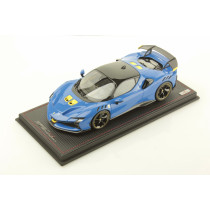 New MR Collection FERRARI SF90 XX STRADALE 2024 1:18 Model Car BLUE FE041D