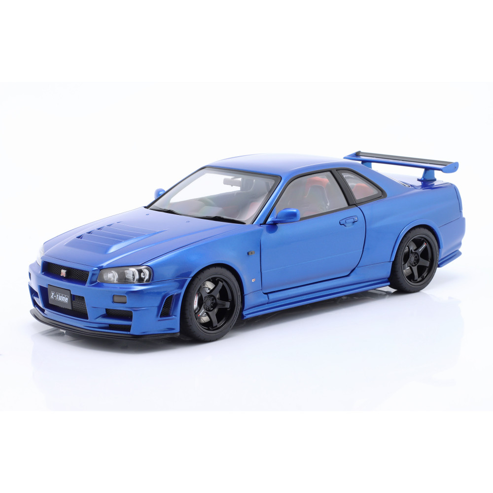 77462 NISSAN - 1/18 SKYLINE GT-R (R34) Z-TUNE 2002 BAYSIDE BLUE