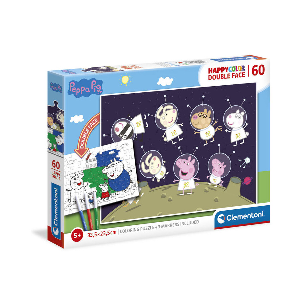 Peppa Pig Happy Color Puzzle – 60 Pieces