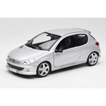 184726 Peugeot 206 RC 2003 Aluminium Silver 1:18