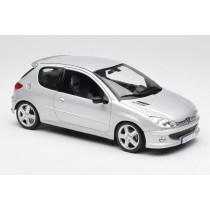 184726 Peugeot 206 RC 2003 Aluminium Silver 1:18