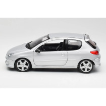 184726 Peugeot 206 RC 2003 Aluminium Silver 1:18