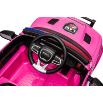 Dodge Charger Police 12V Ride-On Car Pink – Battery Powered with RC