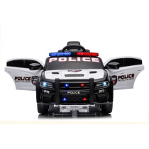 Dodge Charger Police 12V Ride-On Car White and Black Battery Powered with RC