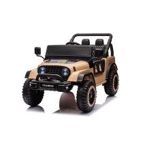 24V Kids Ride-On Car Khaki Dual Motor, 3-Gear Automatic, With RC