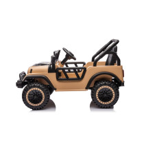 24V Kids Ride-On Car Khaki Dual Motor, 3-Gear Automatic, With RC
