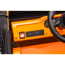 24V Kids Ride-On Car Orange Dual Motor, 3-Gear Automatic, With RC