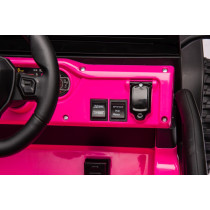 24V Kids Ride-On Car Pink – Dual Motor, 3-Gear Automatic, With RC