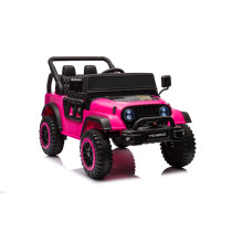 24V Kids Ride-On Car Pink – Dual Motor, 3-Gear Automatic, With RC