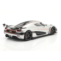 79024 Koenigsegg Agera RS (Moon Silver / Carbon with Orange Accents) 1:18