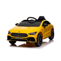 Mercedes CLA 45s AMG 12V Ride-On Car Yellow 4x4 Vehicle with RC