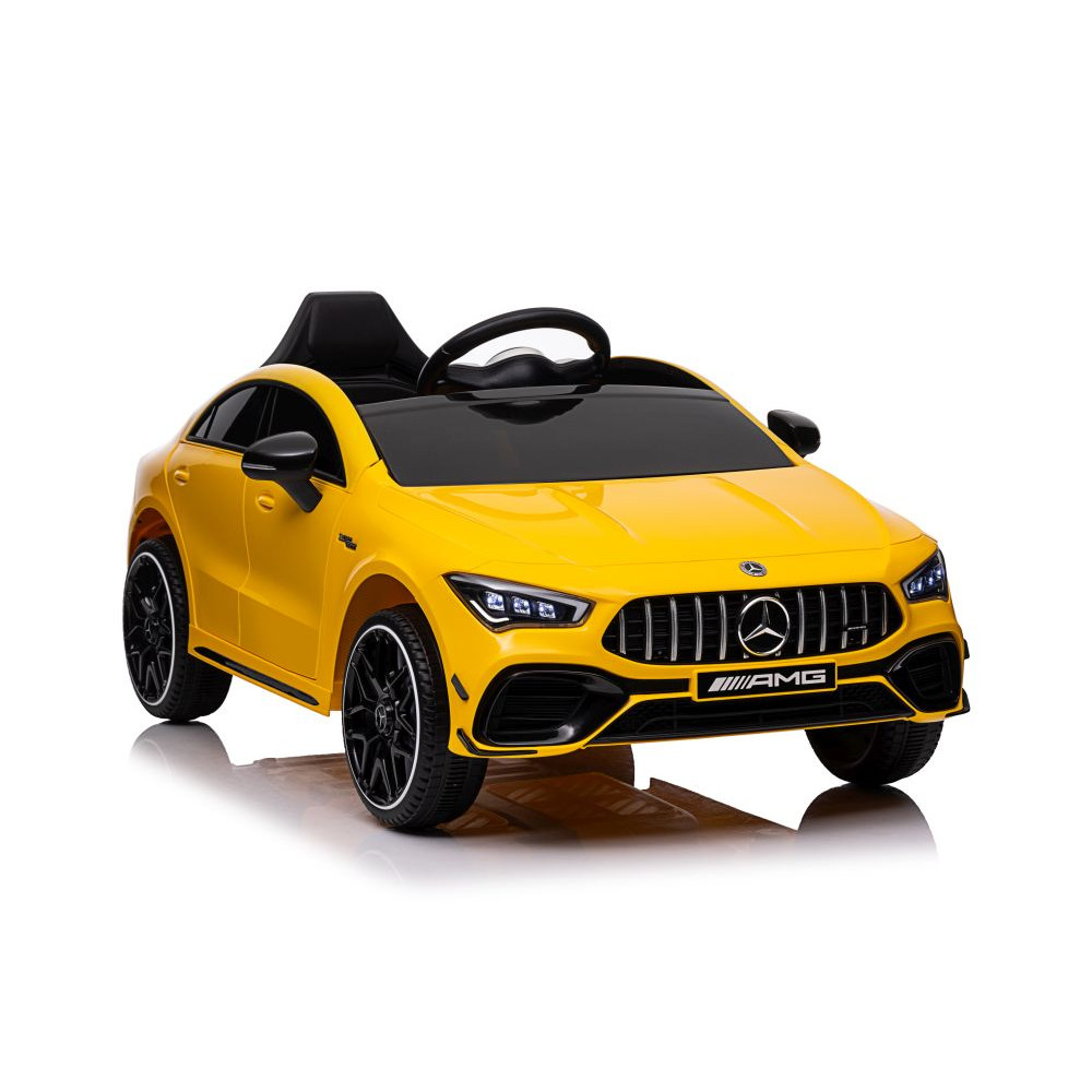 Mercedes CLA 45s AMG 12V Ride-On Car Yellow 4x4 Vehicle with RC