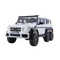 Mercedes G63 6x4 24V Ride-On Car White Luxury Electric Vehicle for Kids with RC