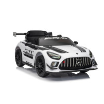 Mercedes AMG GT3 12V Ride-On Car White Luxury Kids’ Electric Vehicle with RC