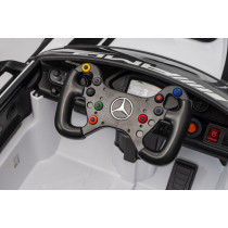 Mercedes AMG GT3 12V Ride-On Car White Luxury Kids’ Electric Vehicle with RC