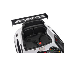 Mercedes AMG GT3 12V Ride-On Car White Luxury Kids’ Electric Vehicle with RC