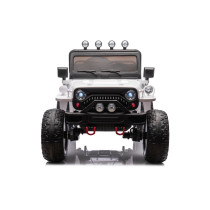 24V 4x4 Battery-Powered Ride-On Car White Off-Road Adventure for Kids