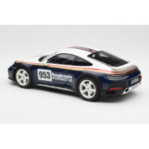 187240 1/18 PORSCHE 911 992 N 953 RALLY DAKAR COUPE 2023 WHITE BLUE