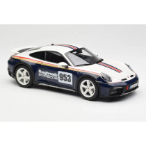 187240 1/18 PORSCHE 911 992 N 953 RALLY DAKAR COUPE 2023 WHITE BLUE