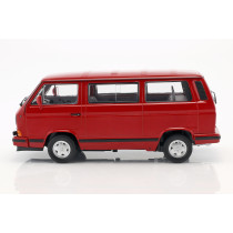188542 1/18 VOLKSWAGEN T3 MULTIVAN MINIBUS RED STAR 1992 RED