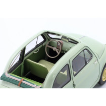 New Kyosho FIAT 500 D CABRIOLET 1960 1:18 Model Car GREEN 08966LG