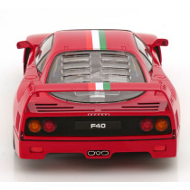 New KK-SCALE Ferrari F40 1987 Italia Design 1:18 Model Car Red KK180696