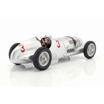 New CMC Mercedes Benz W125 GP Donington 3 1937 1:18 Model Car Silver M115