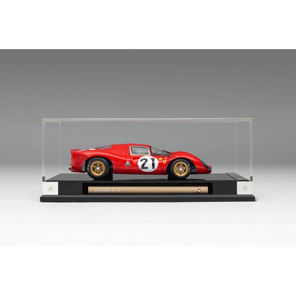 New Amalgam Ferrari 330 P4 21 24h Le Mans 1967 1:18 Model Car Red M5933
