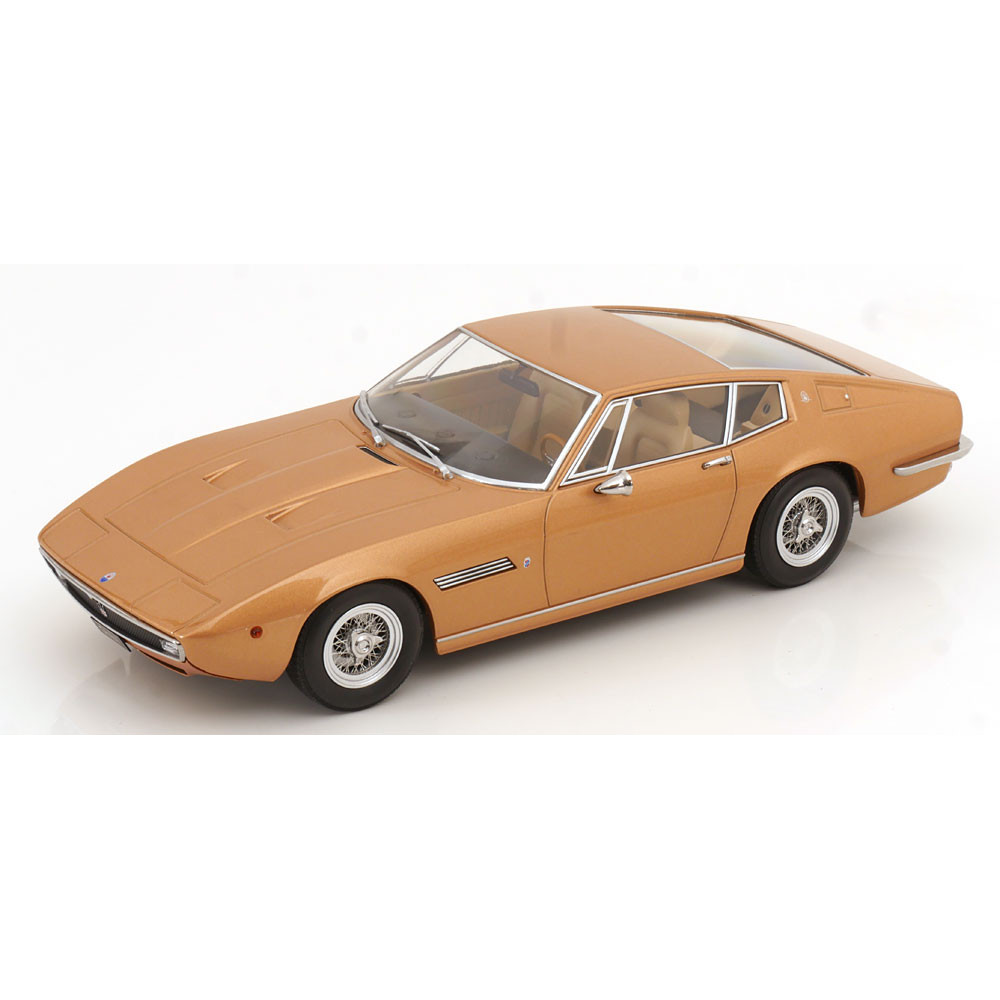 New KK-SCALE MASERATI GHIBLI COUPE 1969 1:18 Model Car GOLD KKDC181274