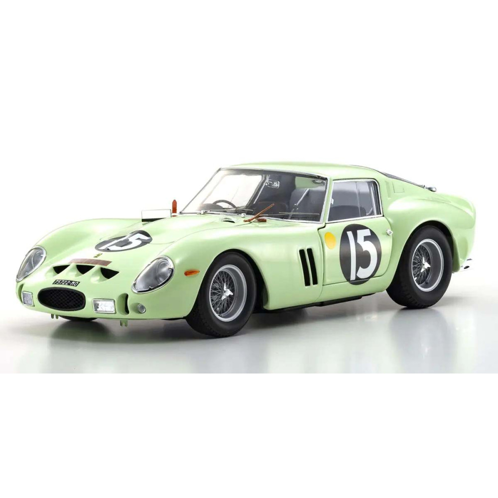 New KYOSHO FERRARI 250 GTO RHD N15 1962 1:18 Model Car GREEN 08438C