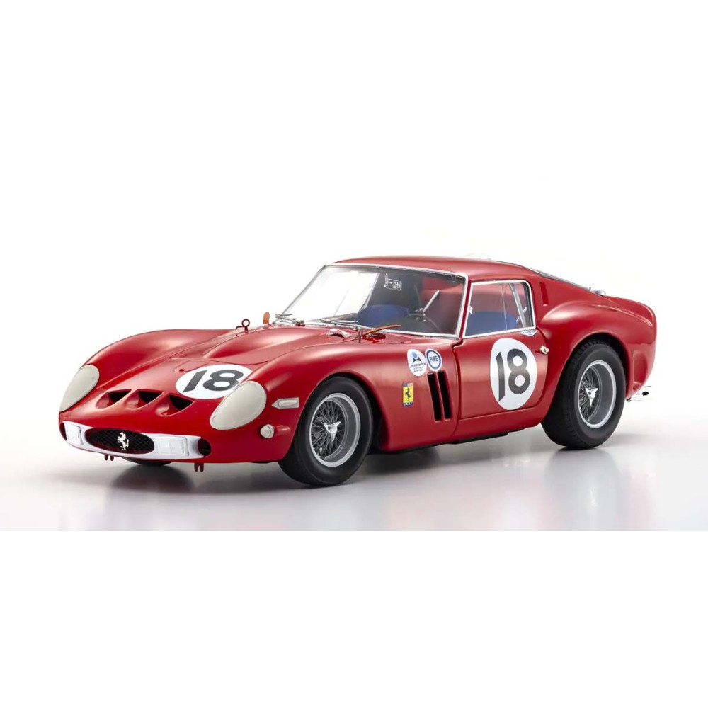 New KYOSHO FERRARI 250 GTO NART N18 3h 1963 1:18 Model Car RED 08438F