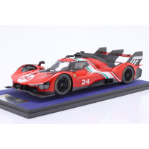 New Looksmart FERRARI 499P 3.0L V6 N24 2024 1:18 Model Car RED LS18RC028
