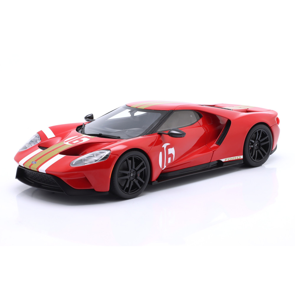 New GT SPIRIT FORD GT HERITAGE N16 2022 1:18 Model Car RED GT883
