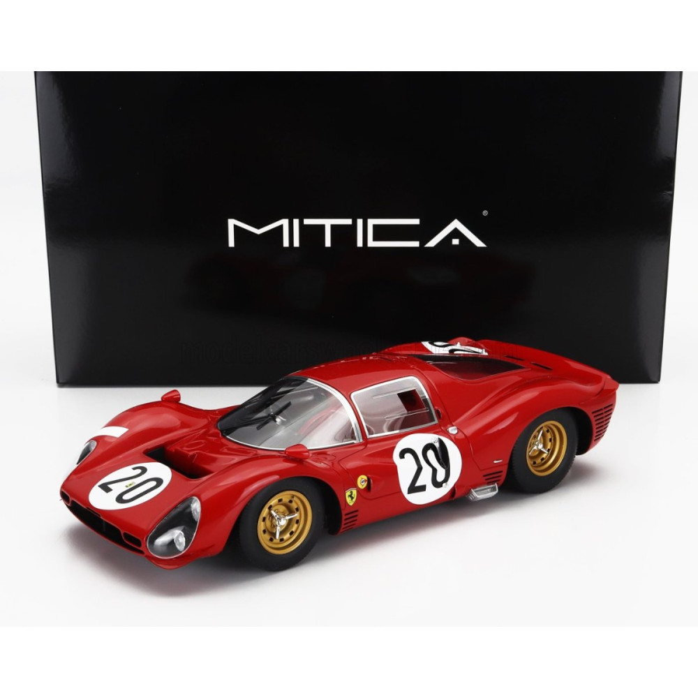 New MITICA FERRARI 330 P3 4.0L V12 N20 24h 1966 1:18 Model Car RED 101020