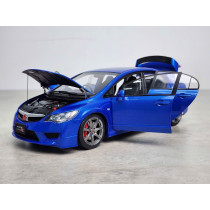 New MOTORHELIX HONDA CIVIC R FD2 ENGINE 2007 1:18 Model Car BLUE M85409