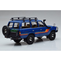 08956XBL Toyota Land Cruiser 60 Blue with Roof Rack 1:18 Precision