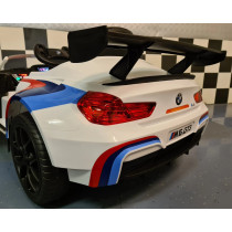 BMW M6 GT3 Electric Ride-On Car with 2.4G RC - White Racing Fun