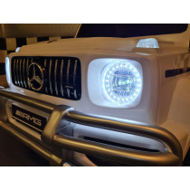 Ride in Luxury with the 24-Volt Mercedes G63 for Two Person White