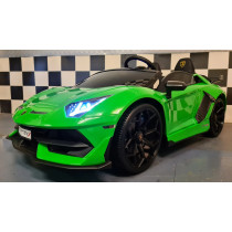Lamborghini Aventador Children Car 2 Person 12V RC Green Ride-On