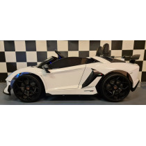 Lamborghini Aventador 24V Electric 2-Person Drift Car Ride-On White