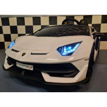 Lamborghini Aventador 24V Electric 2-Person Drift Car Ride-On White