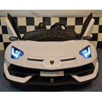Lamborghini Aventador 24V Electric 2-Person Drift Car Ride-On White